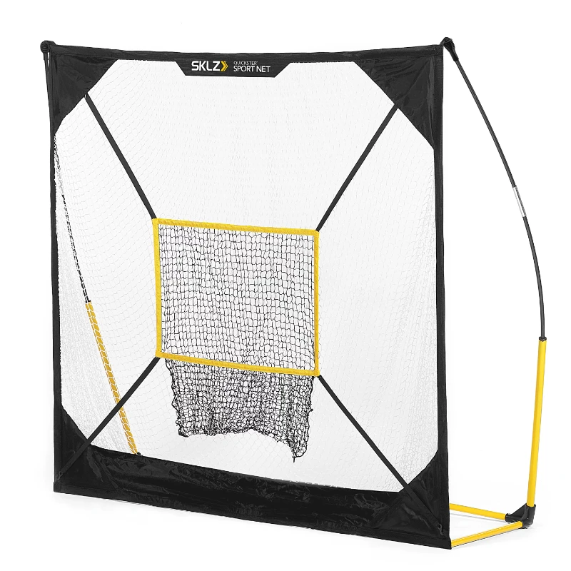 Quickster Baseball & Softball Portable Hitting Net 5x5 ft, Removable Target