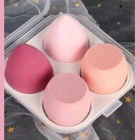 4pcs makeup blender cosmetic puff makeup sponge with storage box foundation powder sponge beauty tools women make up accessories