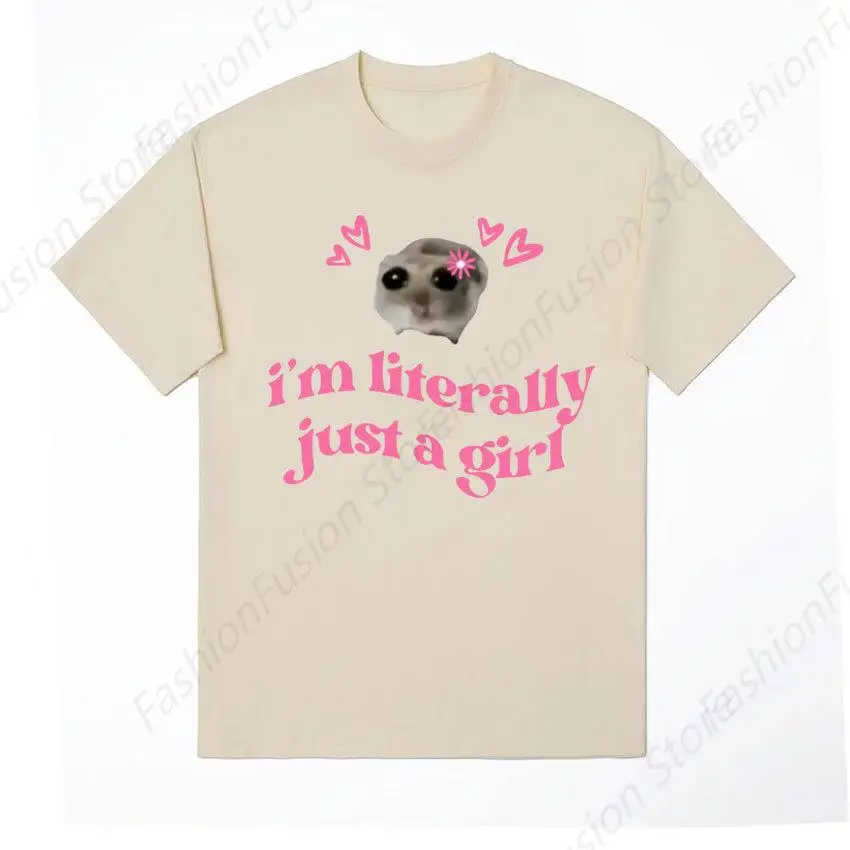 Футболка мужская с принтом грустного хомяка хлопок круглый вырез короткий рукав