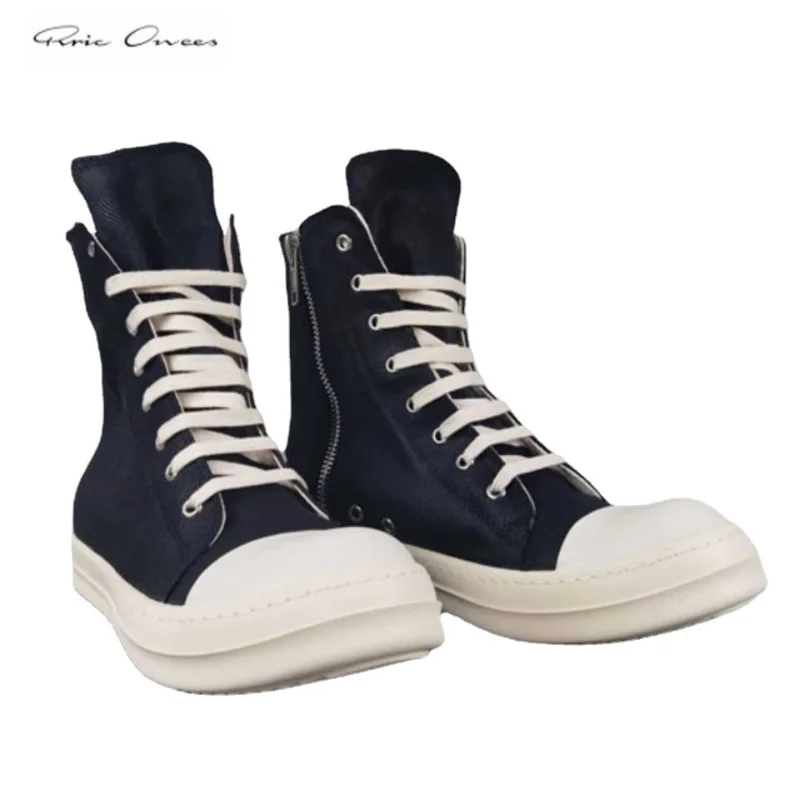 

Rric New Ro Men's Women's High-top Shoes Sneakers Canvas Couple Thick-soled High-street Sneakers Short Boots Shoes Rric Owees