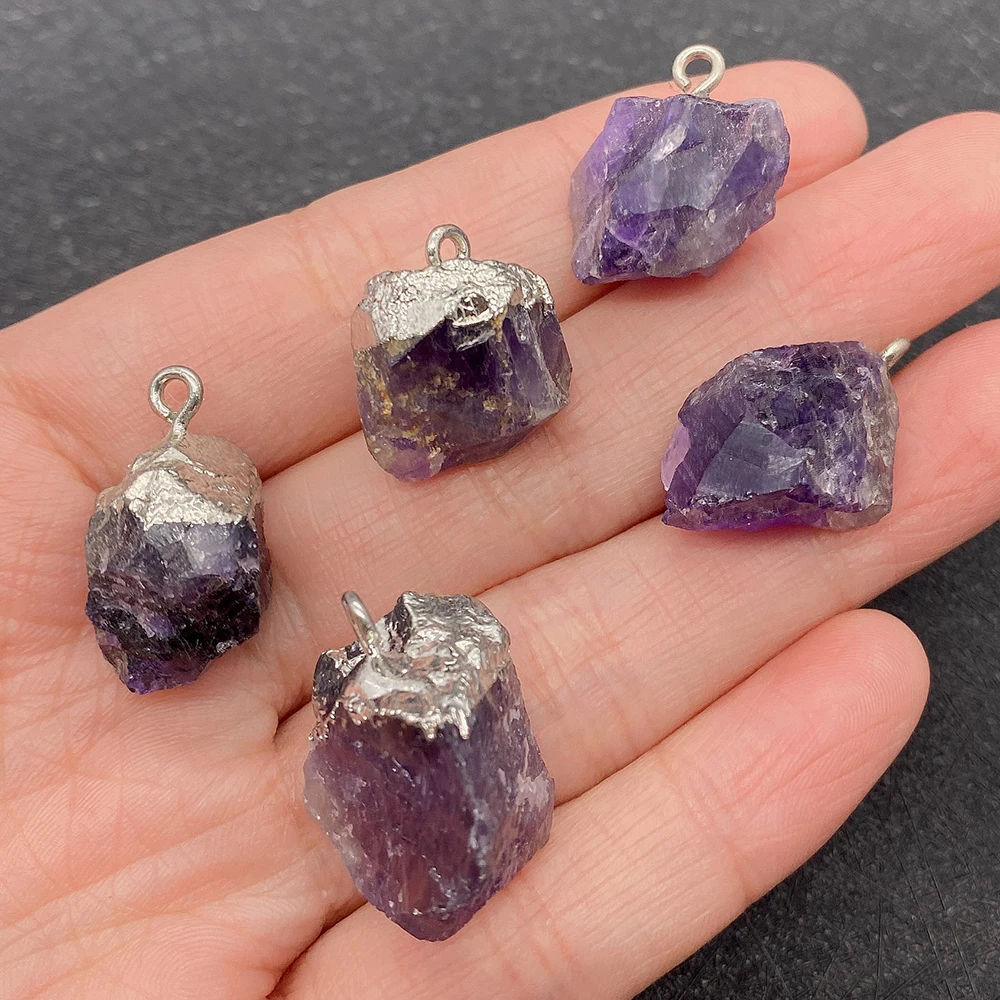 

Natural Stone Fashion Irregular Amethyst 12-25mm Reiki Jewelry for Men and Women DIY Making Earrings Bracelet Pendant Accessorie