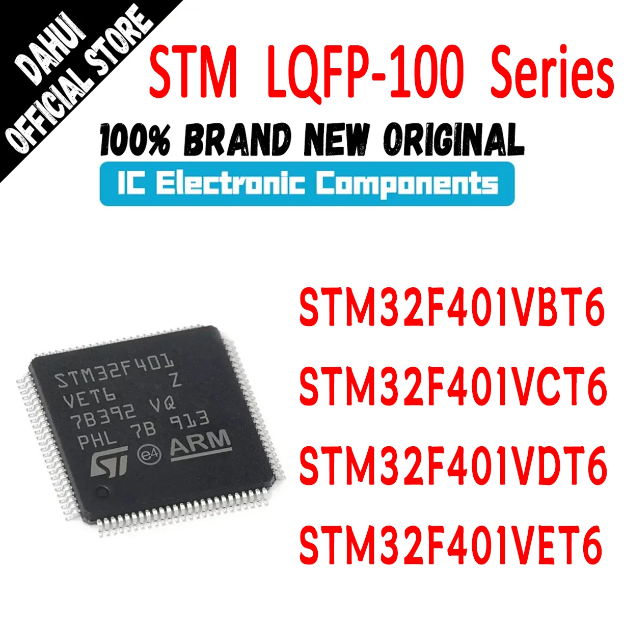 

STM32F401VBT6 STM32F401VCT6 STM32F401VDT6 STM32F401VET6 STM32F401VB STM32F401VC STM32F401VD STM32F401VE STM IC MCU Chip LQFP100