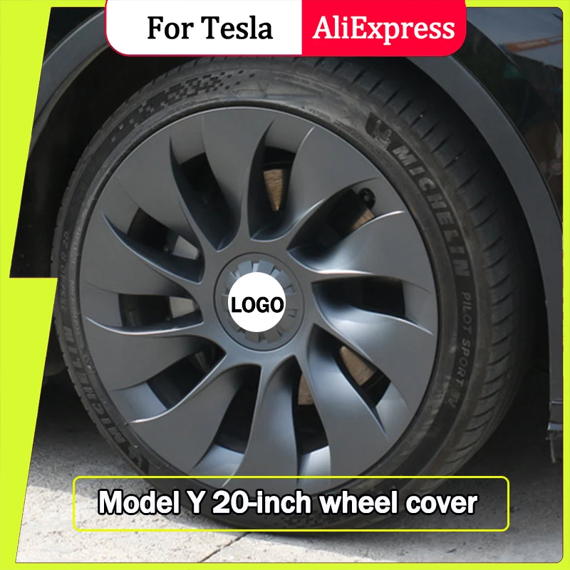 

For Tesla Model Y 20 Inch Modified Cyclone Style With LOGO Hub Cap High Quality Protection Wheel Cover 2022 Accessories