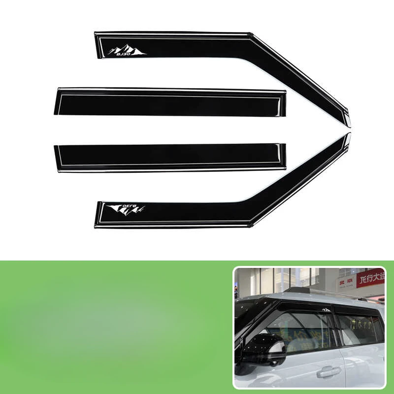 

Стайлинг автомобиля, козырек на боковое окно, тент, дефлектор от солнца и дождя, защита от атмосферных воздействий, аксессуары для Baic Beijing BJ30 2024 2025