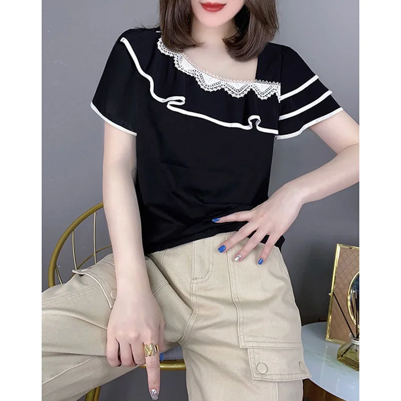 Блузка женская с косым воротником стильная Свободная Повседневная рубашка