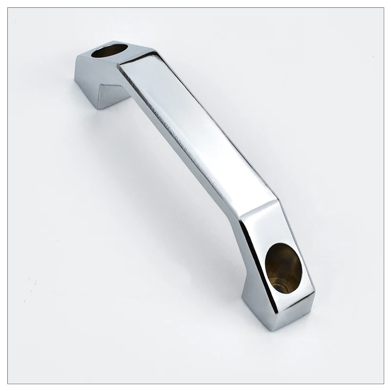 Ручка U-образного типа из алюминиевого сплава, черный шкаф, квадратная мебельная фурнитура, ящик для шкафа LS06, расстояние между отверстиями 100/120/130 мм