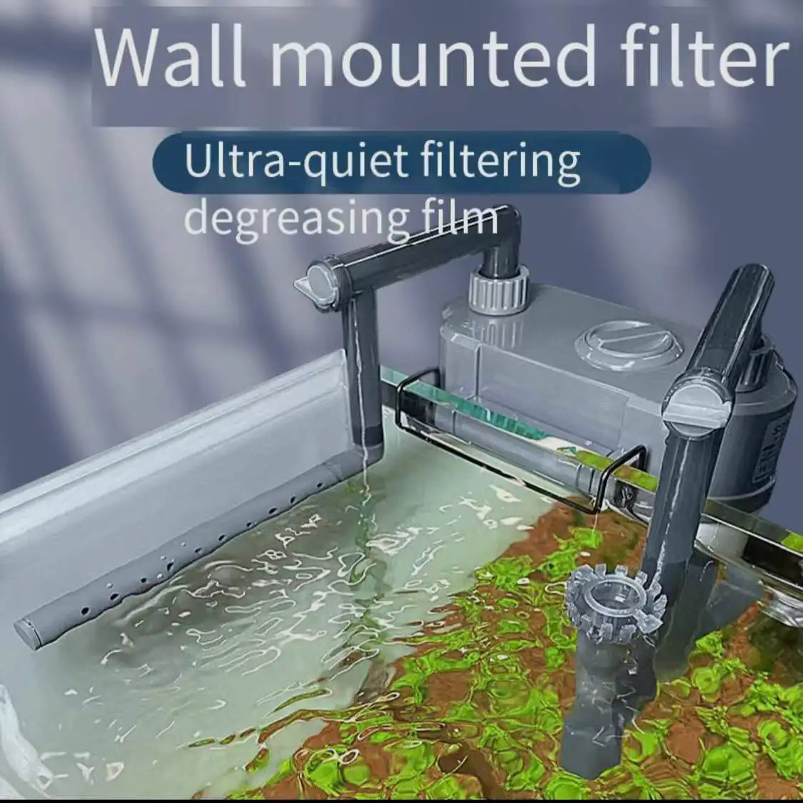 

Fish Tank External Filter Water Purification Cycle Oil Film Hanging Filter Bucket Three-in-one Filter Aquarium Accessories 220V,