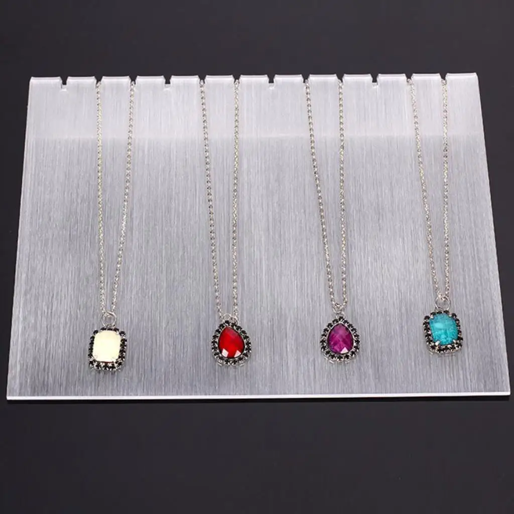 

Acrylic Necklace Chain Pendant Stone Display Rack with 12 Hook Women Gift