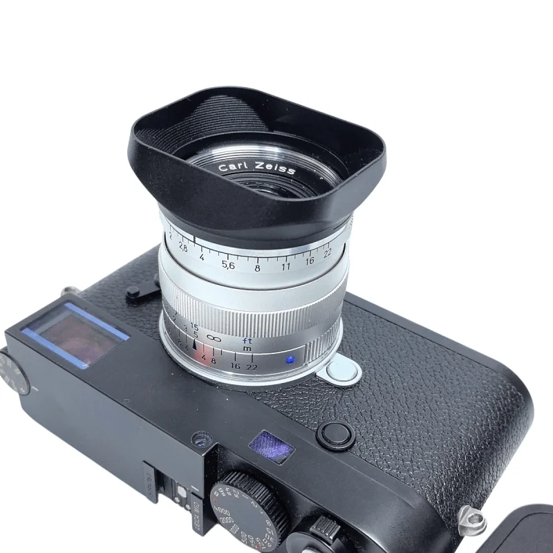 Фото Металлическая квадратная байонетная бленда с крышкой для Carl Zeiss Biogon T* 35mm F/2 ZM / C, Biogon T* 35mm f2.8 ZM / Planar T* 50mm f2 ZM №3