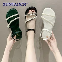 summer women flat sandals fashion buckle strap open toe beach casual womens shoes flats pus size ladies sandals