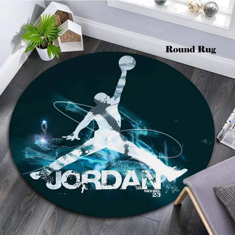 

Круглые коврики для баскетбола, модный большой спортивный коврик для стула, коврик для гостиной, мягкий напольный коврик, подарок, домашний ...