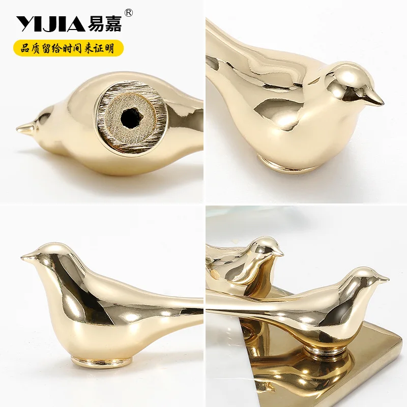Золотые ручки для шкафа с птицами настенный крючок выдвижные ящики животными
