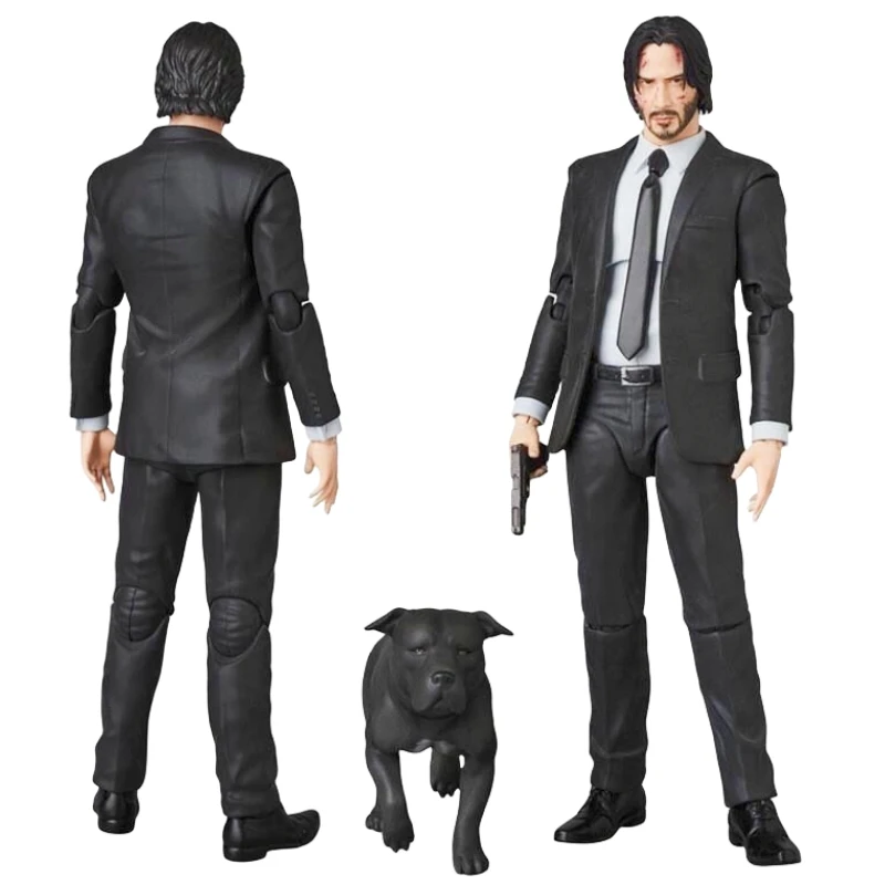 

Mafex 085 John Wick With Dogs Pvc Collectible Joints Moveable Action Figure Toy Birthday And Christmas Gifts