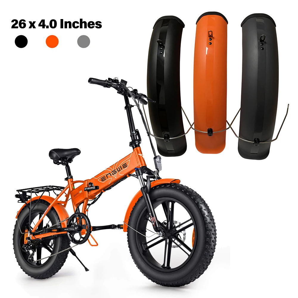 

Bicycle Fender Set 20x4.0" Wide Front Rear Mudguards MTB Off-road Fat Tire Bikes Wings Full Coverage Fat Bike Fender Plastic