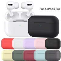 without headphones earphone cases soft silicone for airpods pro full protective cover simple solid color wireless bluetooth box