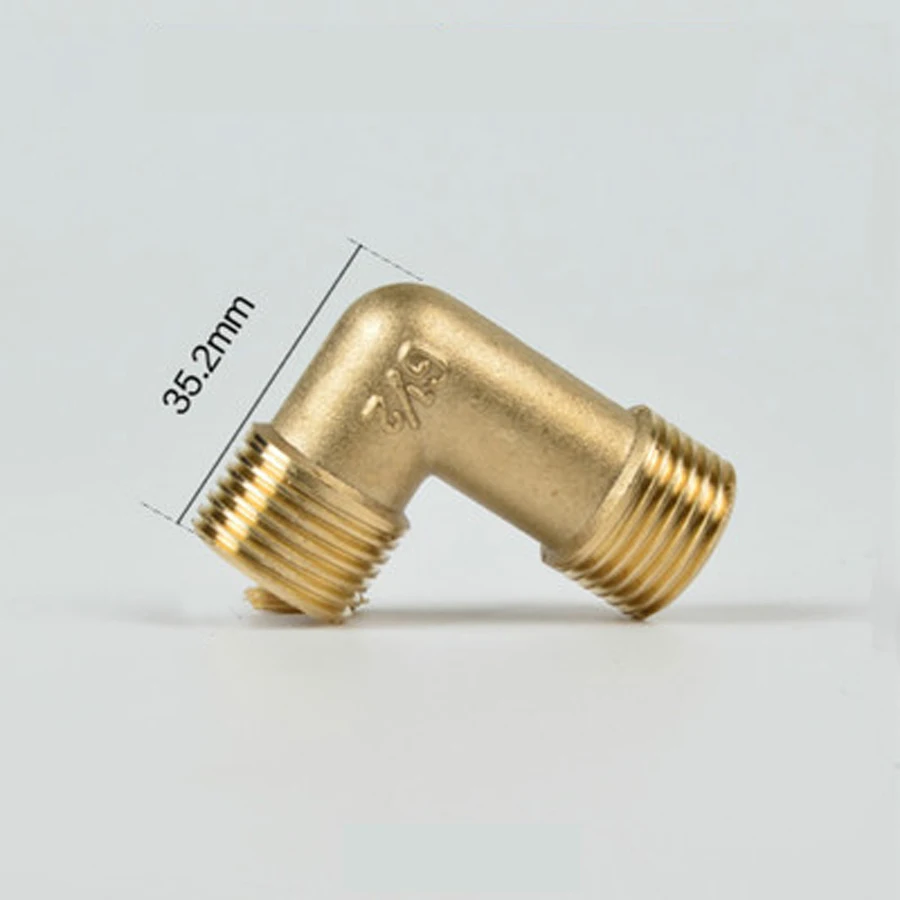 

DN15 G 1/2" BSP Male x Male Elbow Brass Pipe Fitting Connector Coupling Adapter Height 35.2mm