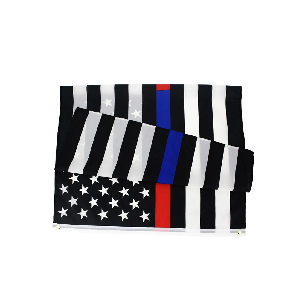 

11,11 тонкие красно-синие линии США светоотражающий американский флаг наклейка на автомобиль офицер полиции украшение дома вымпелы 3x5 футов ...