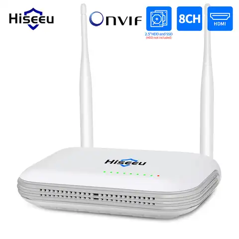 Hiseeu 3MP 5MP WiFi NVR H.265 беспроводная сеть Аудио Видео рекордер для IP камеры наблюдения безопасности ONVIF Авто матч