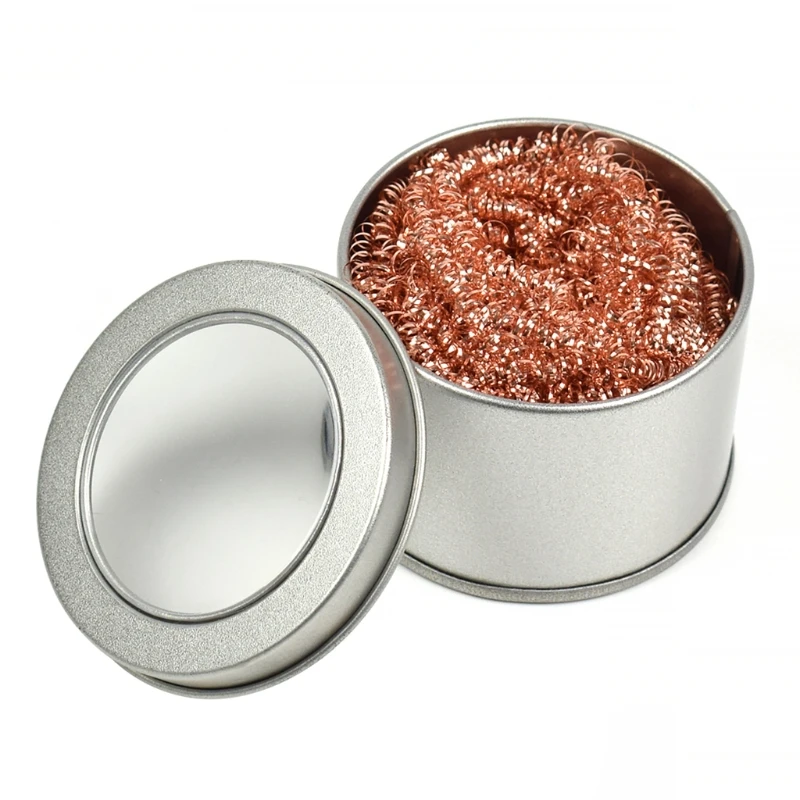 

1PC Soldering Iron Tip Cleaning Wire Ball Kit Copper Holder Repair Tools for Soldering Irons and Tips Quick Cleaning