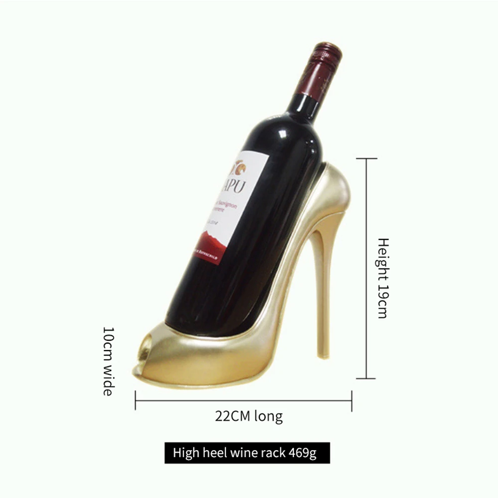 High Heel Shoe Wine Bottle Holder Stylish Wine Rack Gift Basket Accessories For Home Red Shoe Wine Rack Creative Bottle Holder