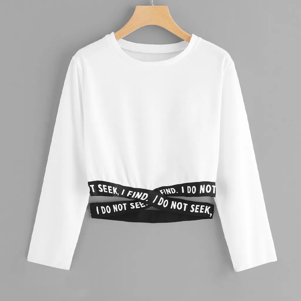 

2023HOTT Free ShippingCrop Hoodies Winter Pullover Harajuku Moletom Autumn Female Letters Hoodies Clothes Sudadera