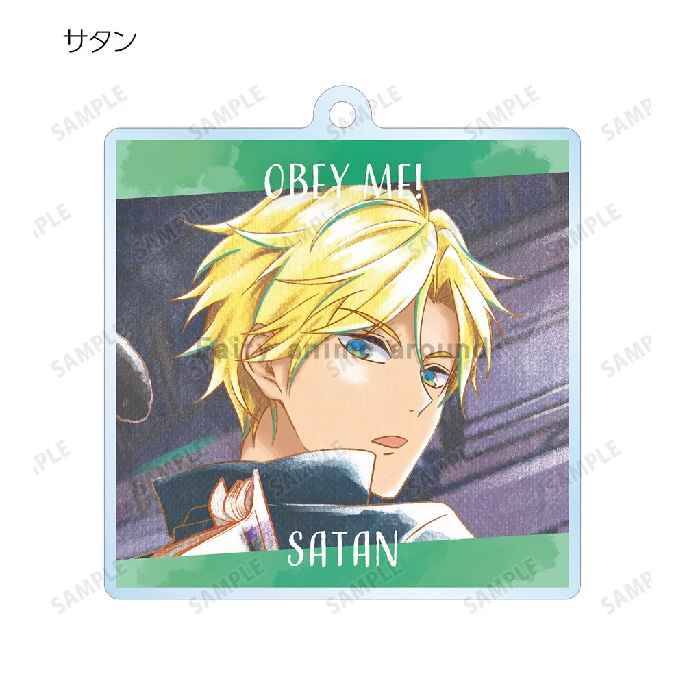 Брелок в стиле аниме 2-Obey Me кукла игра Asmodeus Beelzebub Belphegor Leviathan Lucifer Mammon акриловый