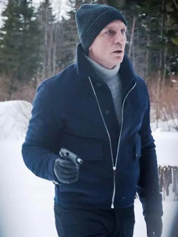 

MeiMei Homemade Daniel Craig Spectre James Bond Blue Wool Jacket Suitable For Autumn And Winter