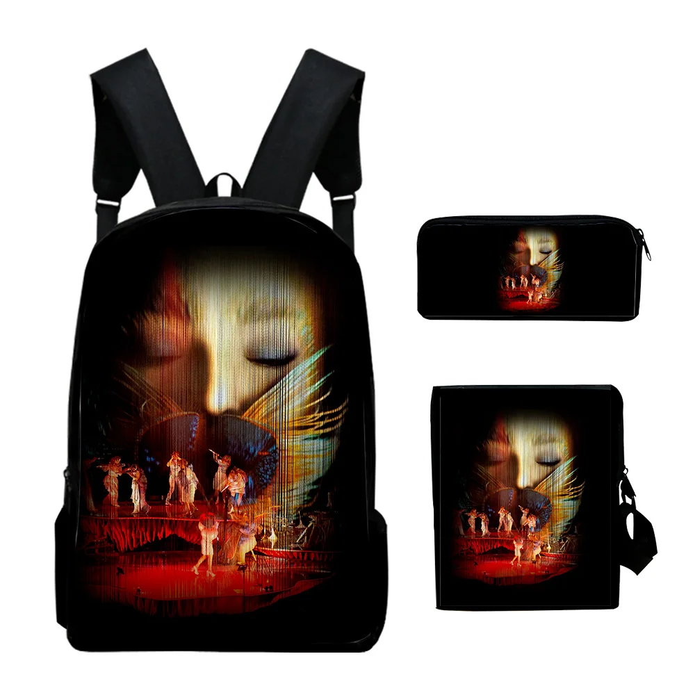 

3 шт./комплект, винтажный рюкзак для ноутбука, с 3D-принтом