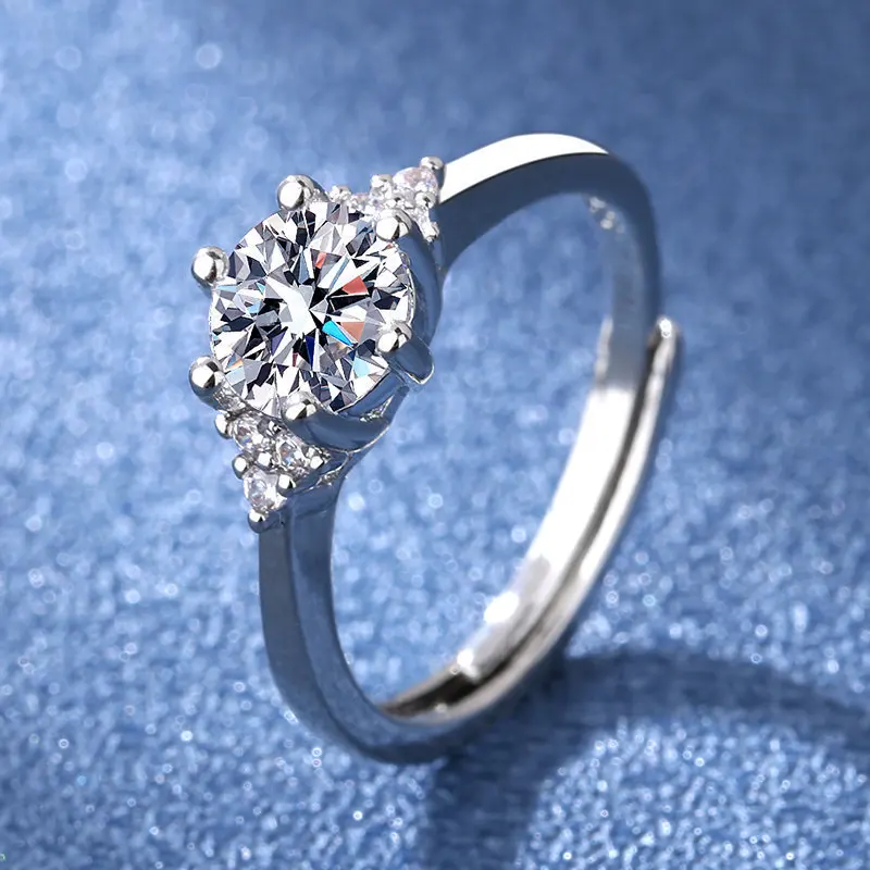 

New 2022 Minimalist Flower Rings for Women Wedding Brilliant Cubic Zirconia High Quality Versatile Female Finger Ring Jewelry