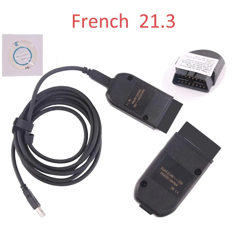 

NIEMOGH VCDS HEX VAG Com 21.3 HEX V2 OBD2 Scanner vagcom For Car Auto Diagnostic Tool ATMEGA162+16V8+FT232RQ