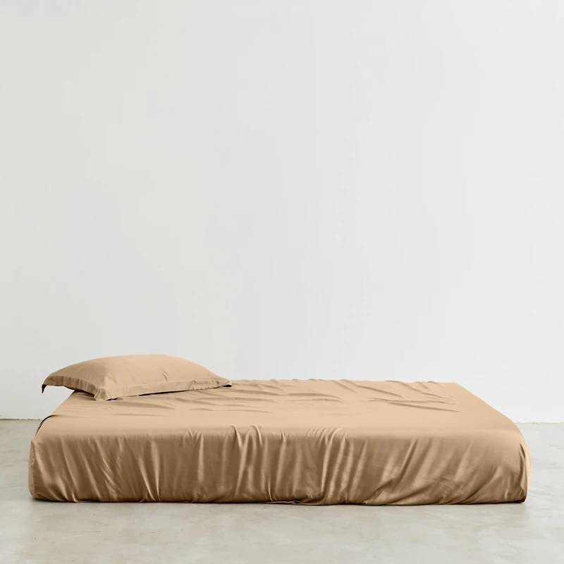 

High Quality Fitted Sheet 60S Tencel Mattresses Cover Elastic Rubber Bedding Linen 120*200 1pc Queen Size Anti-Pull Cool Summer