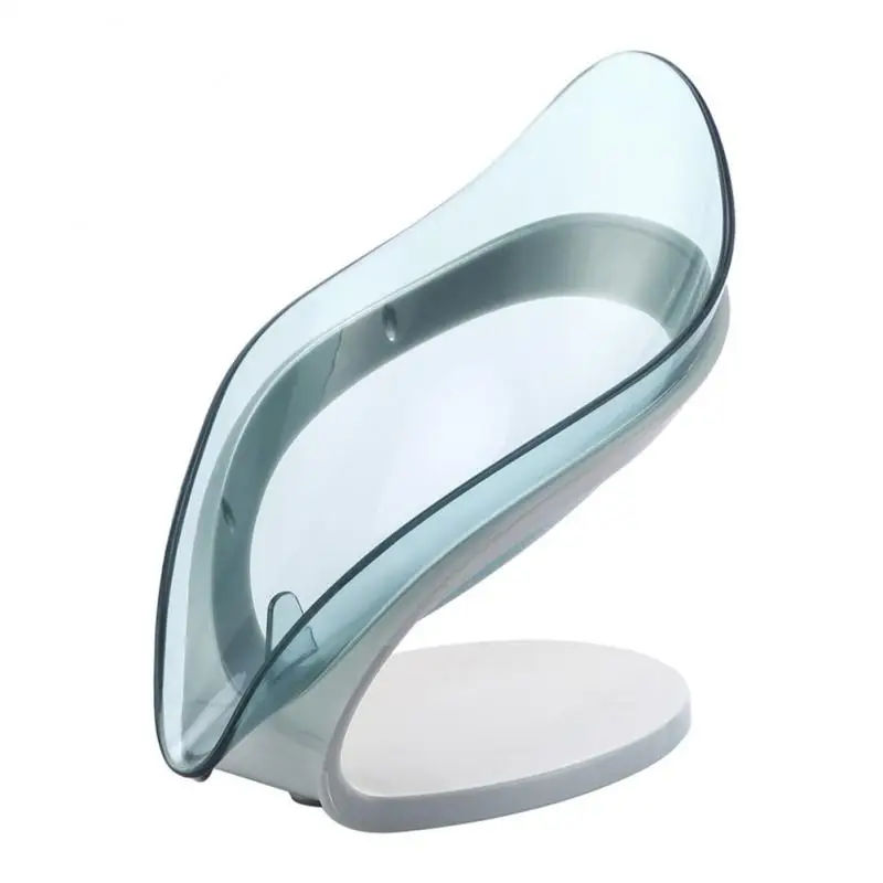 

Creative Sucker Soap Holder Leaf Shape Soap Box Drain Punch-free Soap Plate Bathroom Shower Storage Tray Bathroom Accessories