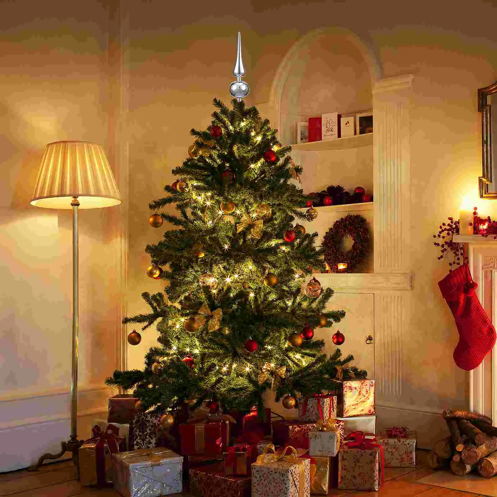 3 шт. пластиковый топ тыквы звезда сферический рождественский топпер орнамент