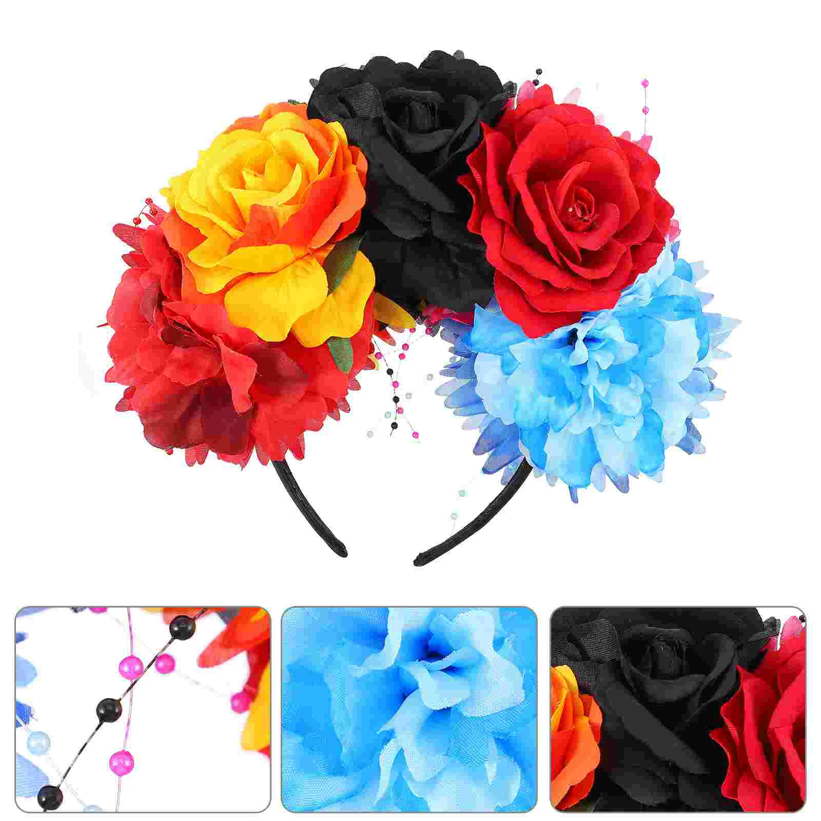 

Peony Headband Flower Crown Girls Rainbow Hairband Pride Women's Fashion Headbands