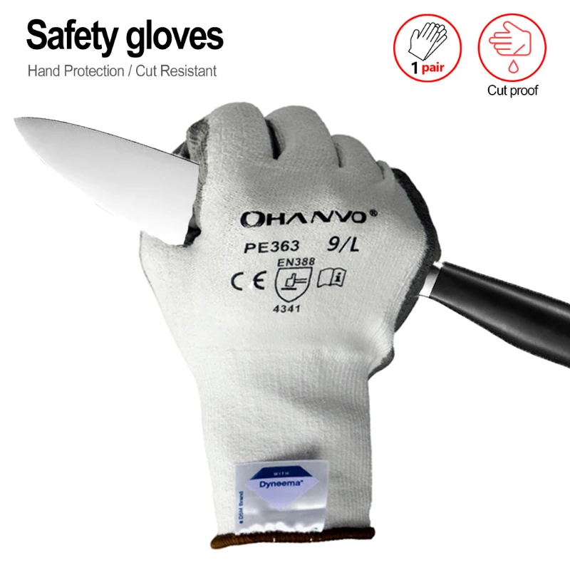 

Hanvo High Quality Labor Gloves Wear Apply To Factory Hand-made Glass Metal Cut-resistant Gloves