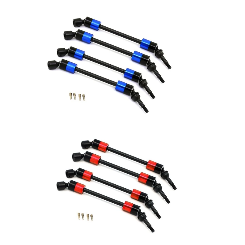 

4Pcs Steel CVD Universal Joint Drive Shaft Axle Upgrade Parts for Traxxas 1/10 E-Revo Summit RC Car Accessories