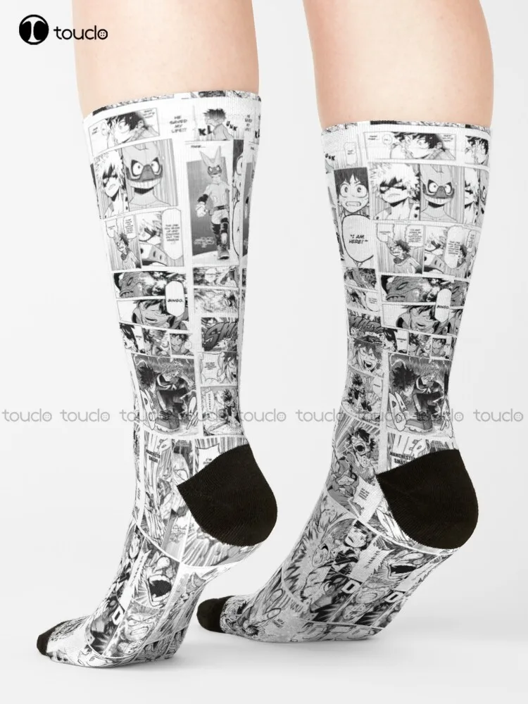 

My Hero Deku Collage Socks Boot Socks For Men Unisex Adult Teen Youth Socks Cute Pattern Funny Autumn Best Cartoon Gift
