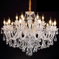 Modern LED 6/8/10/12/15/18/24/30 Arm Lights LED crystal luster chandelier Living room light Vintage Crystal Chandelier E14 Light