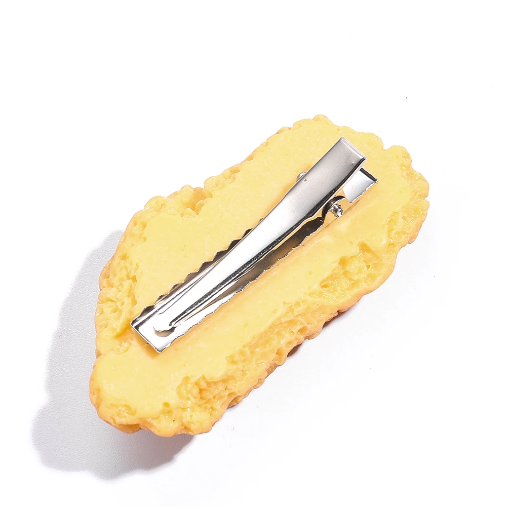 Эмуляция Забавный куриный Nugget крылья жареная курица ПВХ Резина шпилька для волос