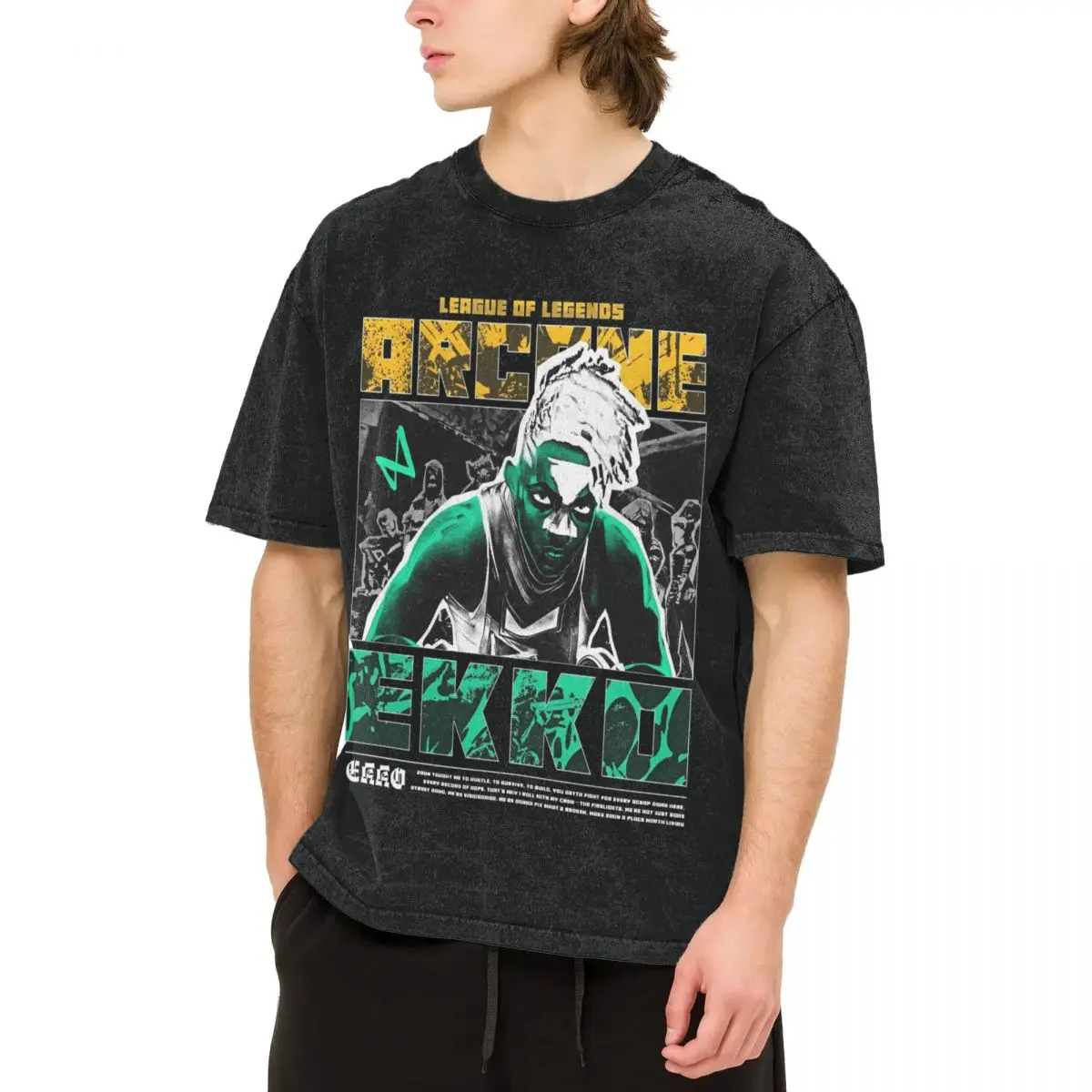 Футболка Arcane Ekko хлопок мужская oversize