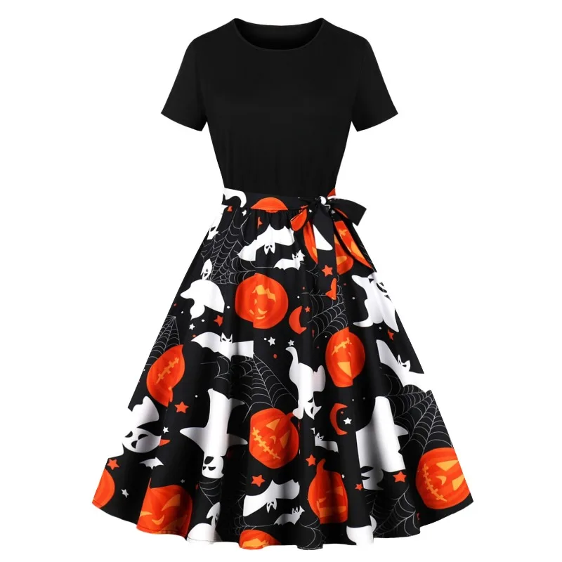 Платье женское с коротким рукавом модная Повседневная Удобная одежда винтажным