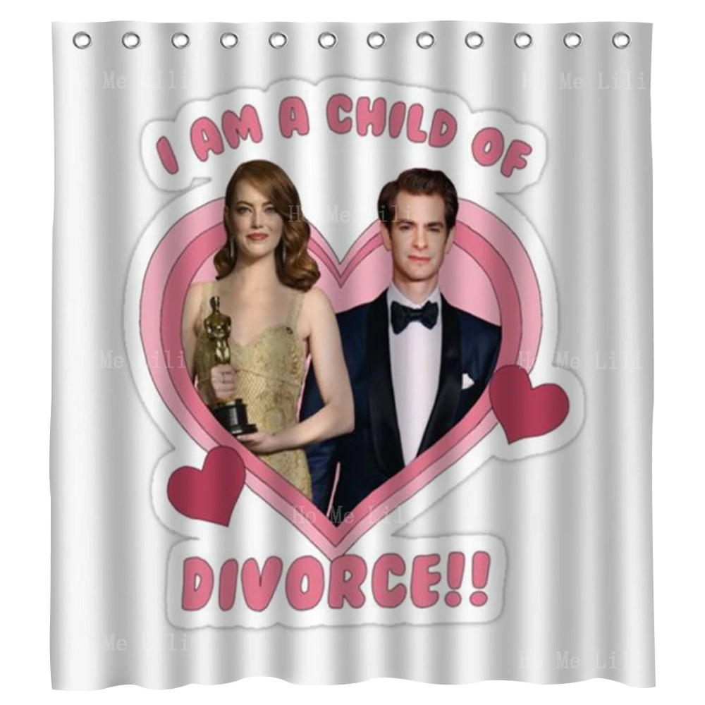 

Heart Andrew And Emma Stone Child Of Divorce Poster Shower Curtain