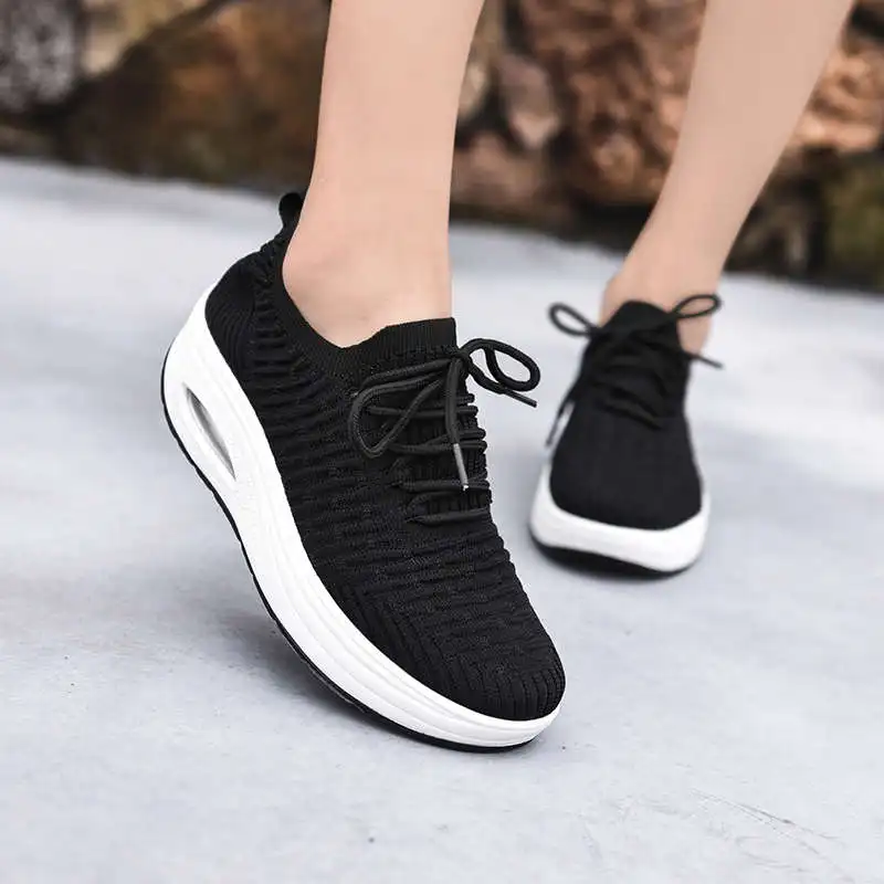 

Sports Woman Casual Breathable Sneakers Women Platform Sport Shoes Running Shoes Woman White Sports Shoes Breathable Tenisky 00D