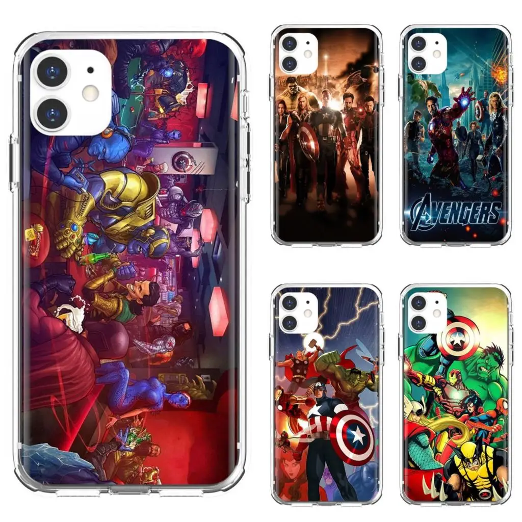 

The Avengers movie Superhero For iPhone 10 11 12 13 Mini Pro 4S 5S SE 5C 6 6S 7 8 X XR XS Plus Max 2020 Cell Phone Cover