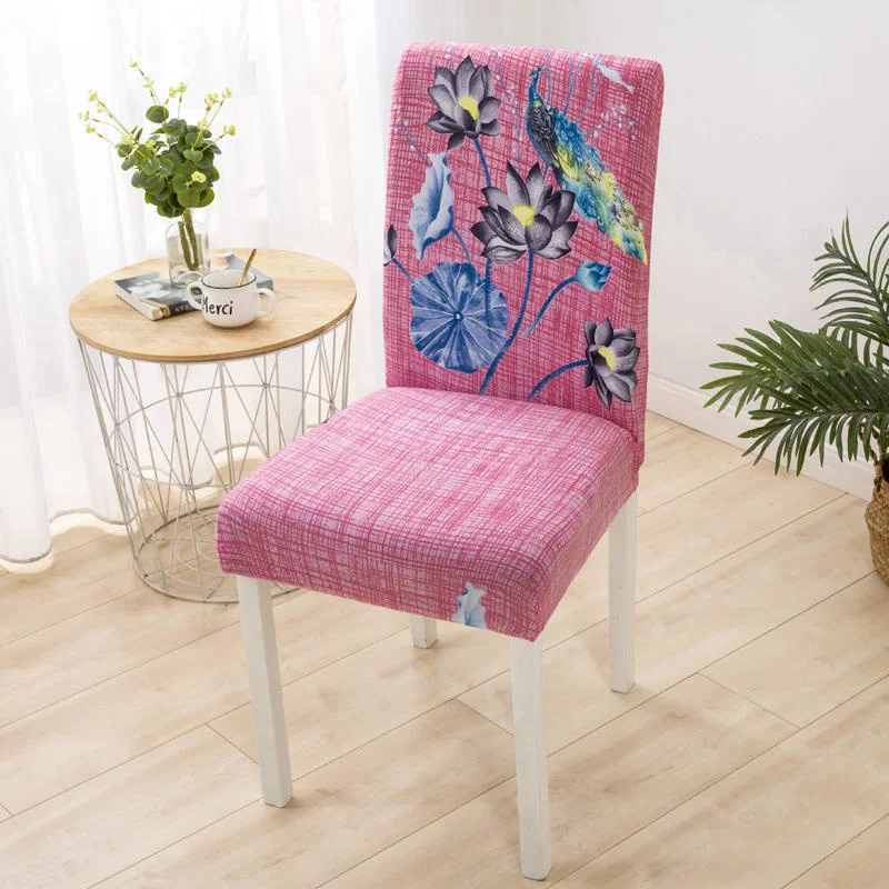 

1pcs Geometric Banquet Restaurant Hotel Spandex Elastic Slipcover Chair Dining Room Seat Dinning Chairs Cover For Weddings
