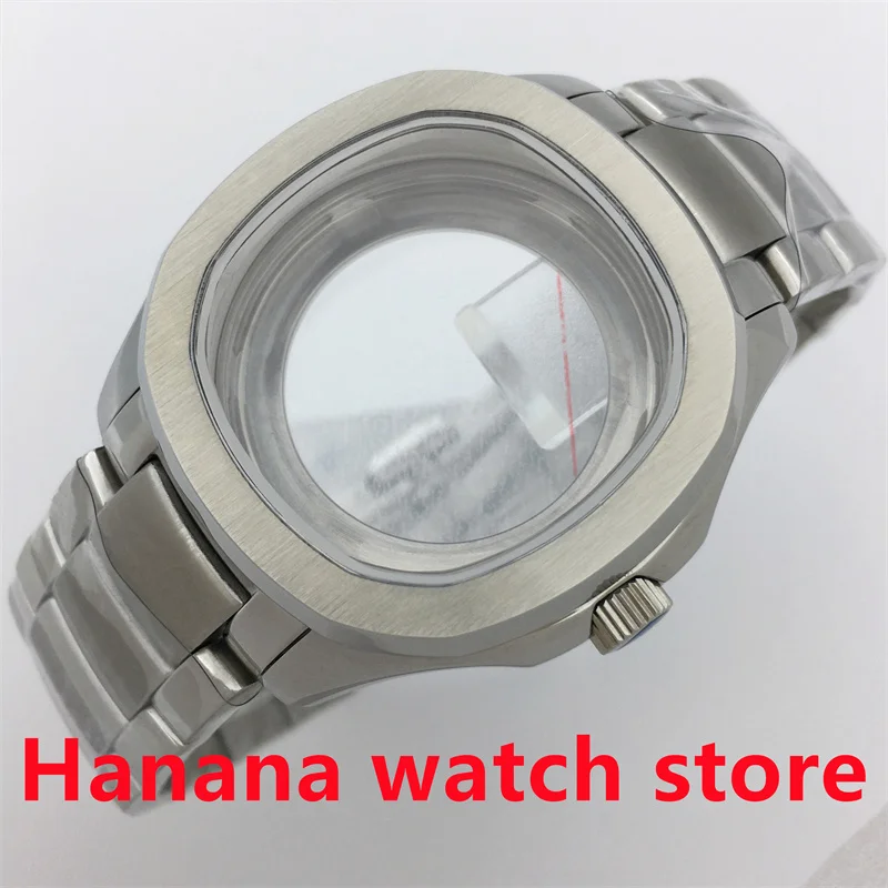 Квадратный корпус BLIGER 40 мм серебряный из нержавеющей стали сапфировое стекло