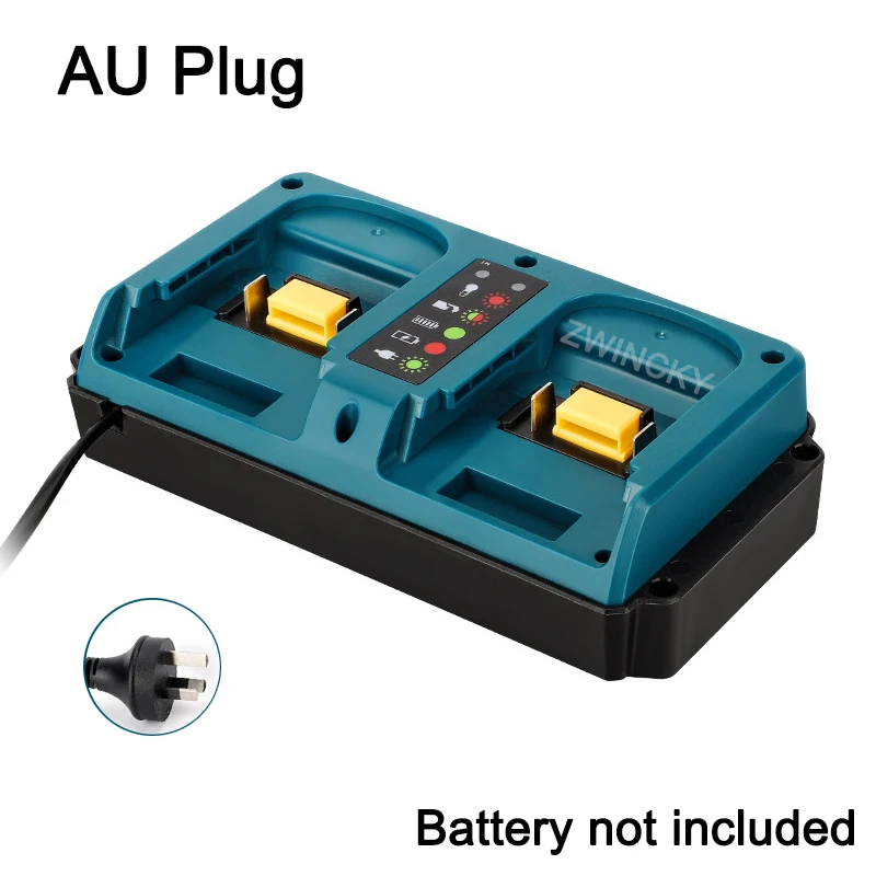 

Сменное зарядное устройство с двумя портами 18 В постоянного тока 18RD для литиевой батареи Makita 18 В BL1830 BL1840 BL1850 BL1850B, вилка стандарта ЕС/США/Великобритании/Австралии