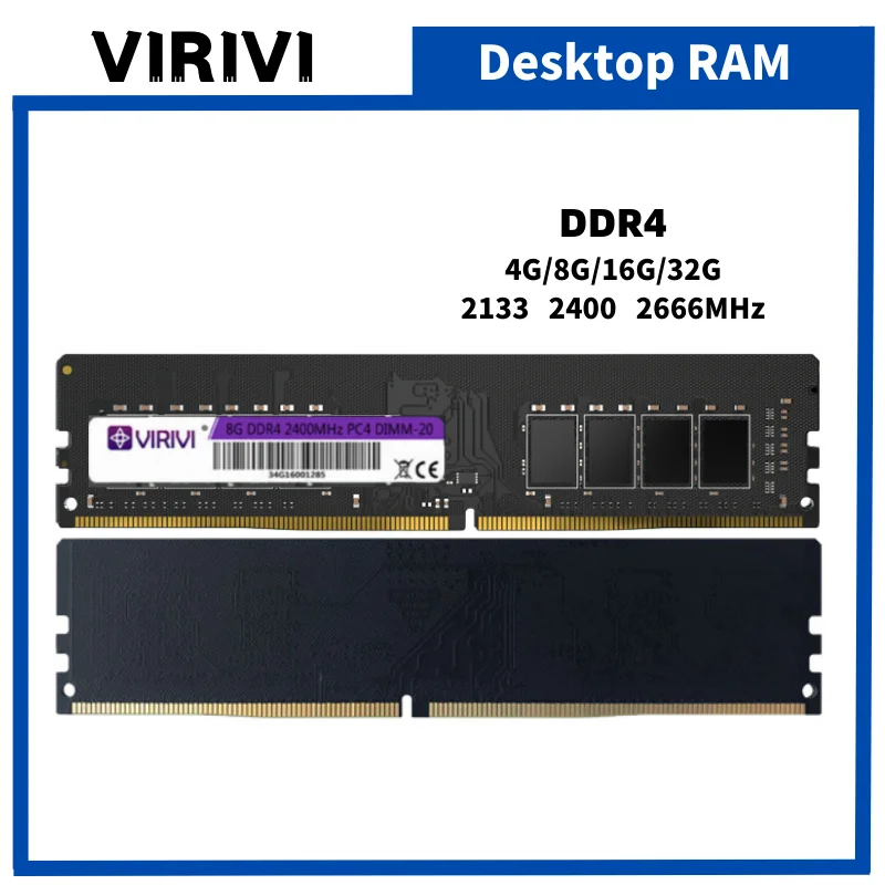 

Desktop Memory VIRIVI DDR4 4GB 8GB 16GB 32GB 2133 2400 2666MHz 240/260/280pin1.5V Newdimm Cpu PC Motherboard RAM