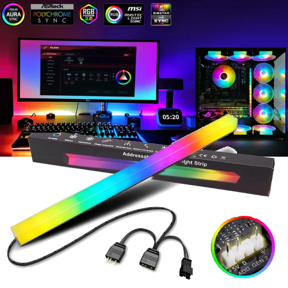 

RGB светодиодная лента для ПК YSRSAI 30 см