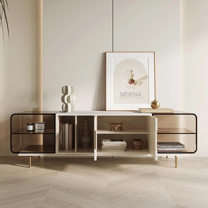 

Акриловые подставки для телевизора, большая настольная доска для гостиной, модный белый журнальный столик и ТВ-шкаф